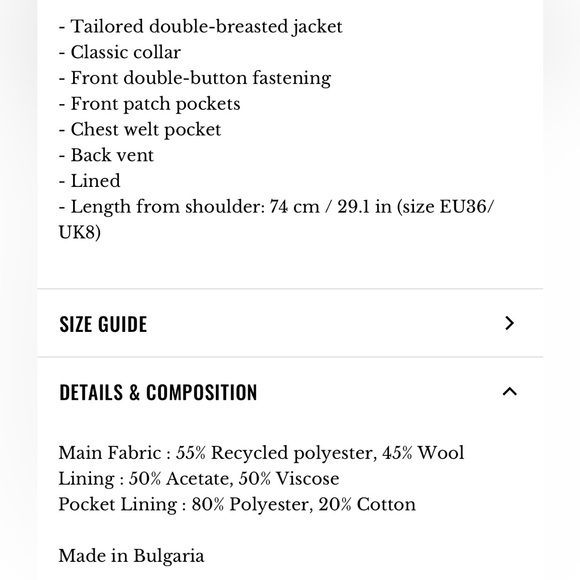 GUC Sézane Camel Michele Blazer, Size 34 / 2 - Picture 4 of 14